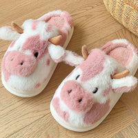 Funki Buys | Shoes | Women's Warm Cartoon Cow Slippers