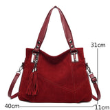 Funki Buys | Bags | Handbags | Women's Soft Suede Leather Shoulder Bag