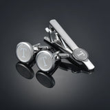 Funki Buys | Cufflinks | Men's Letter A-Z Cufflinks Tie Clip Set