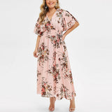 Funki Buys | Dresses | Women's Plus Size Floral Chiffon Flower Dress