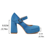 Funki Buys | Shoes | Women's Faux Suede Mary Jane Platforms