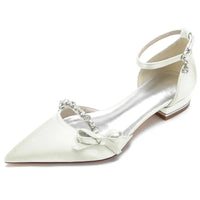 Funki Buys | Shoes | Women's Satin Rhinestones Wedding Flats