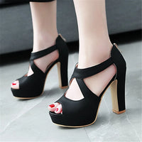 Funki Buys | Shoes | Women's Platform Sandals | Super High Block Heels