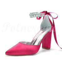 Funki Buys | Shoes | Women's Crystal Satin Pointed Toe Wedding Shoes