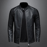 Funki Buys | Jackets | Men's Faux Leather Biker Jacket | Slim Fit