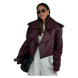 Funki Buys | Jackets | Women's Extra Long Faux Leather Coat