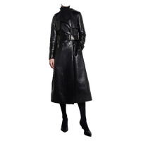 Funki Buys | Jackets | Women's Aligator Print Faux Leather Coat