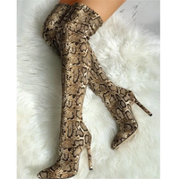 Funki Buys | Boots | Women's High Stiletto Leopard Print Boots