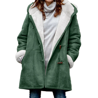 Funki Buys | Jacket | Women's Thick Fleece Hooded Long Coat