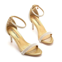 Funki Buys | Shoes | Women's Gold Beaded Bridal Prom Party Sandals
