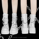 Funki Buys | Boots | Women's Gothic Combat Boots | Platform Wedges