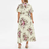 Funki Buys | Dresses | Women's Plus Size Floral Chiffon Flower Dress