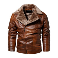 Funki Buys | Jackets | Men's Faux Leather Windbreaker Jacket | Fleece