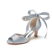 Funki Buys | Shoes | Women's Satin Tie Low Heel Wedding Shoe