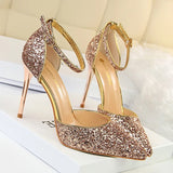 Funki Buys | Shoes | Women's Sparkly Glitter Wedding Sandals | Prom