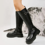 Funki Buys | Boots | Women's Knee High Chelsea Biker Boots