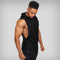 Funki Buys | Activewear | Men's Muscle Fitness Hoodie | Gym Tank Top