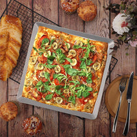 Funki Buys | Pizza Pans | Perforated Square Pizza Trays | Baking Pans