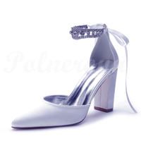 Funki Buys | Shoes | Women's Satin Crystal Strap Wedding Shoe