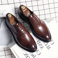 Funki Buys | Shoes | Men's Genuine Leather Derby Shoes | Wedding Shoes