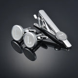 Funki Buys | Cufflinks | Men's Letter A-Z Cufflinks Tie Clip Set
