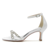 Funki Buys | Shoes | Women's Mid Heel Wedding Bridal Sandals | Glitter