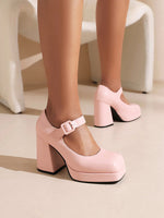Funki Buys | Shoes | Women's Chunky Heel Mary Jane Summer Platforms