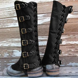 Funki Buys | Boots | Men's Women's Cosplay Leather Leg Armor