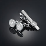 Funki Buys | Cufflinks | Men's Letter A-Z Cufflinks Tie Clip Set