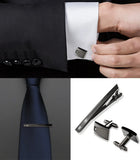 Funki Buys | Cufflinks | Men's Crystal Cufflinks Tie Clip Set