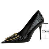 Funki Buys | Shoes | Women's Metal Buckle Luxury Women's Pumps | Stilettos