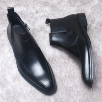 Funki Buys | Boots | Men's Formal Chelsea Ankle Boot | Genuine Leather