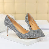 Funki Buys | Shoes | Women's High Heels Glitter Pumps | Wedding Bridal