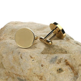 Funki Buys | Cufflinks | Men's Square Round Cufflinks Tie Clips Set