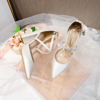 Funki Buys | Shoes | Women's Elegant Pointed Toe Cross Strap Wedding