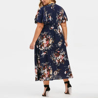 Funki Buys | Dresses | Women's Plus Size Floral Chiffon Flower Dress