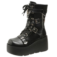 Funki Buys | Boots | Women's Multi Strap Gothic Platform Boots