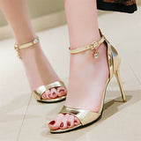 Funki Buys | Shoes | Women's Gold Silver Stiletto Sandals