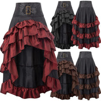 Funki Buys | Skirts | Women's Cosplay Vintage Steampunk Skirt Ruffled