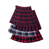 Funki Buys | Skirts | Women's Gothic Punk Plaid Pleated Mini Skirt | High Waist
