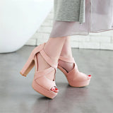 Funki Buys | Shoes | Women's Platform Sandals | Super High Block Heels