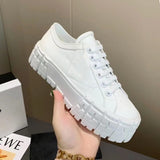 Funki Buys | Shoes | Women's Thick Heeled Canvas Sneakers