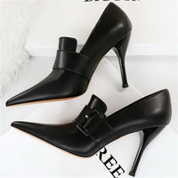 Funki Buys | Shoes | Women's Belt Buckle Pointed Dress Pumps