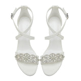 Funki Buys | Shoes | Women's Block Heel Wedding Sandals | Rhinestones