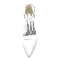 Funki Buys | Shoes | Women's Satin Block Heel Wedding Shoes | Prom
