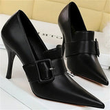 Funki Buys | Shoes | Women's Belt Buckle Pointed Dress Pumps