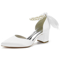 Funki Buys | Shoes | Women's Elegant Pearl Satin Bridal Shoes