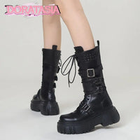 Funki Buys | Boots | Women's Punk Gothic Rivit Platform Boots