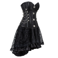 Funki Buys | Dresses | Women's Victorian Burlesque Corset Dress Set