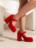 Funki Buys | Shoes | Women's Chunky Heel Mary Jane Summer Platforms